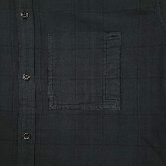 Rowan Men's Bray Short Sleeve Plaid Button-Up Shirt Sz Small Black Casual Preppy - Picture 3 of 11